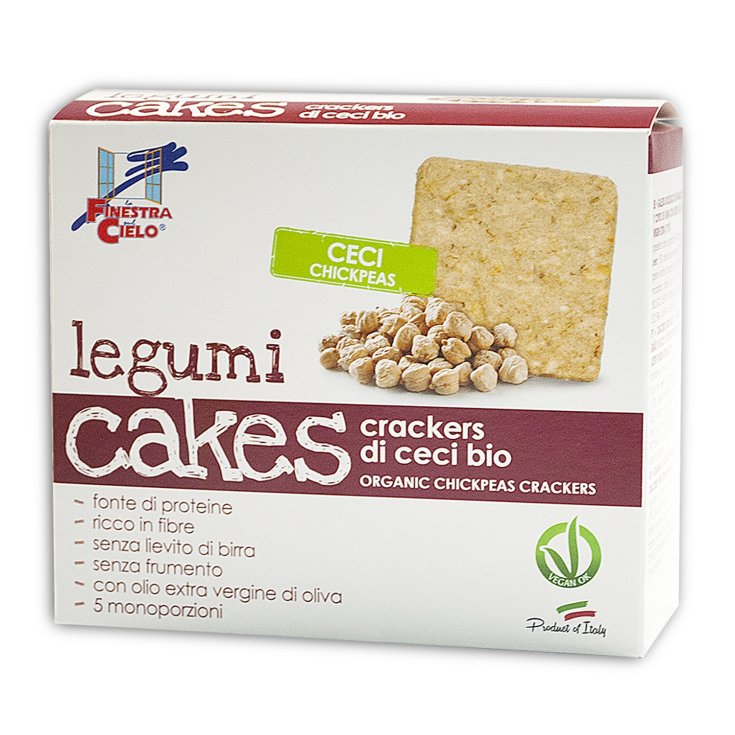 La Finestra Sul Cielo Legumicakes Crackers aux pois chiches bio 250g