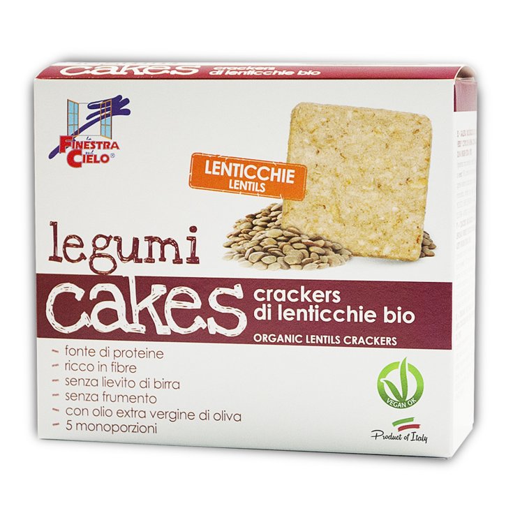 La Finestra Sul Cielo Legumicakes Crackers Lentilles Biologiques 250g