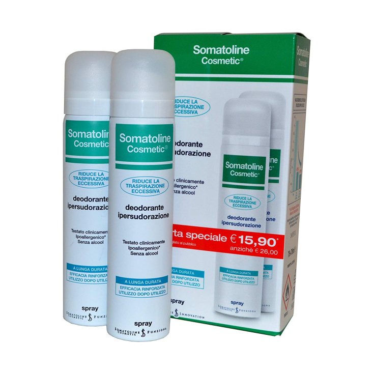 Somatoline Cosmetic Déodorant Spray Transpiration 2x75 ml