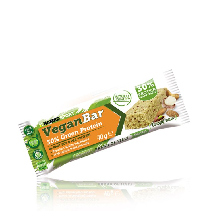 Named Vegan Protein Bar Barre Protéinée au Goût de Noix Croustillantes 40g