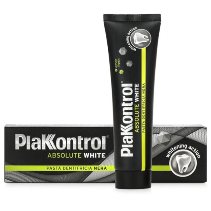 Plakkontrol Absolute White Dentifrice Noir Avec Action Blanchissante 75 ml