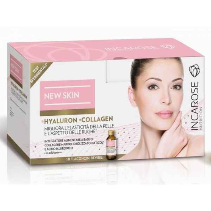 IncaRose New Skin Hyaluron Collagène Complément Alimentaire 10 Ampoules 50 ml