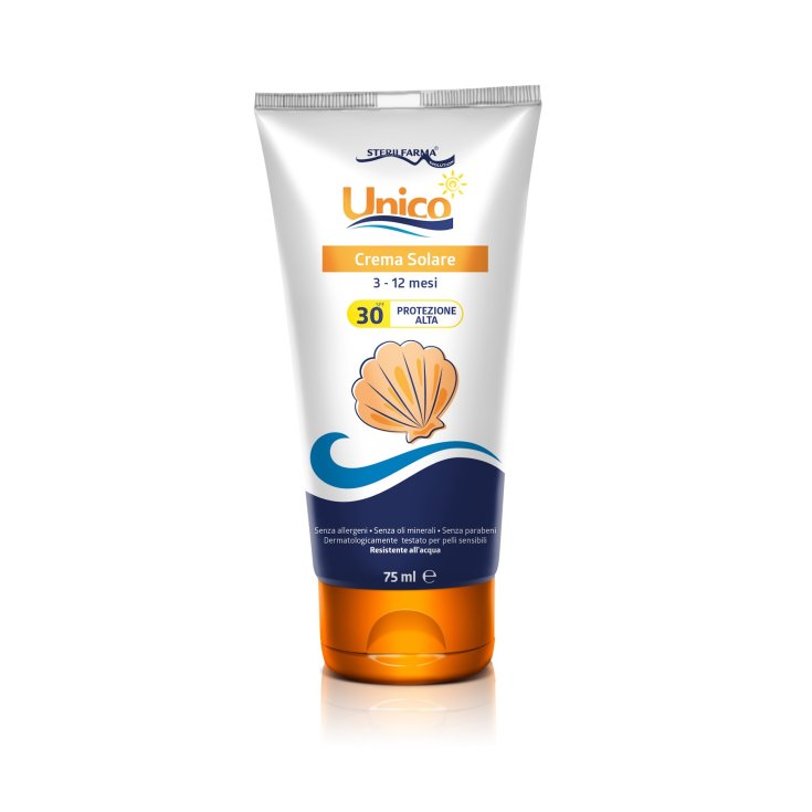 Sterilfarma® Unico Crème Solaire 3-12 Mois Haute Protection Spf 30+ 75 ml