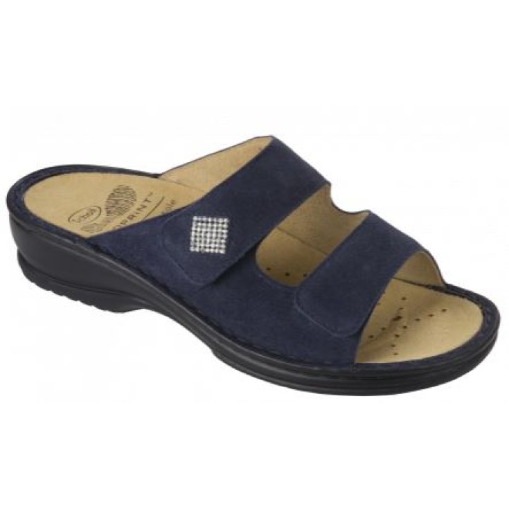 Chausson Femme Scholl Atria Suede Bleu Marine 40