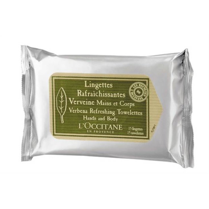 L'Occitane Lingettes Rafraîchissantes Verveine Agrumes 15 pièces