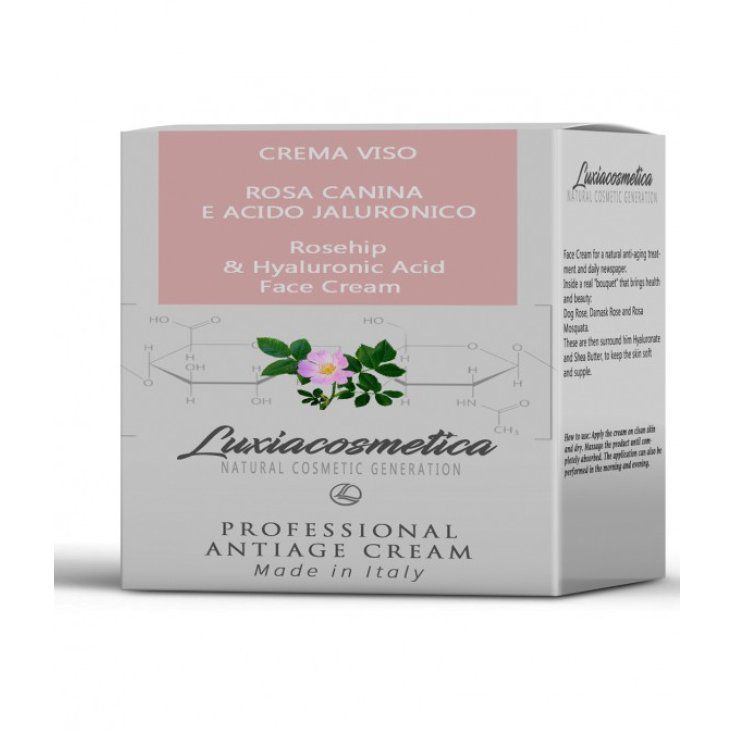 Luxiacosmetica Crème Visage Rose Musquée Et Acide Hyaluronique 50 ml