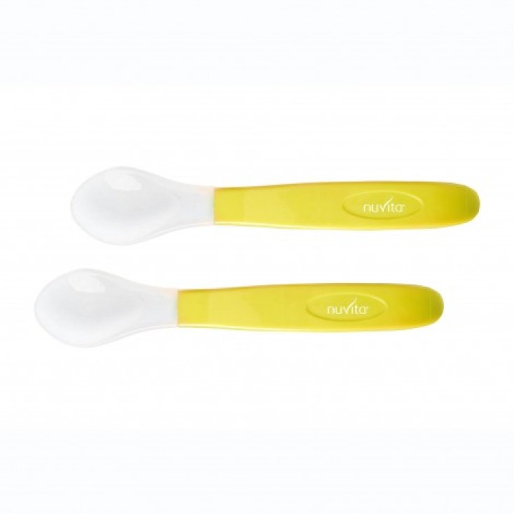 Nuvita Set 2 Cuillères en Silicone Vert