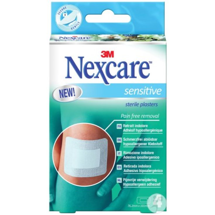 3m Nexcare Sensitiveposites Stérilisé 4uds 7,6 X 10,1cm 7,6 X 10,1cm