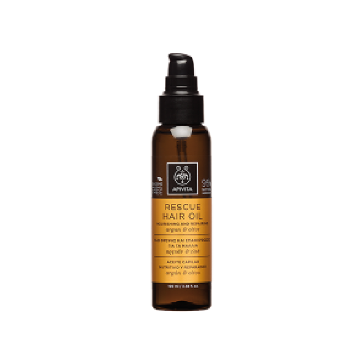 Apivita Rescue Hair Oil Traitement pour cheveux secs / abîmés à l'huile d'argan et d'olive 100 ml