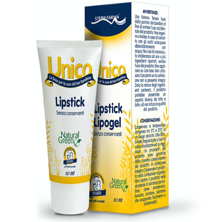 Sterilfarma® Unico Lipstick Lipogel Baume à Lèvres Sans Conservateurs10ml