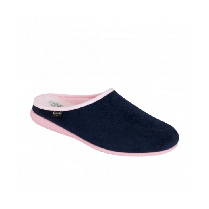 Scholl Chika Chausson Femme Memory Cushion Semelle Intérieure Couleur Bleu Marine Rose Taille 36