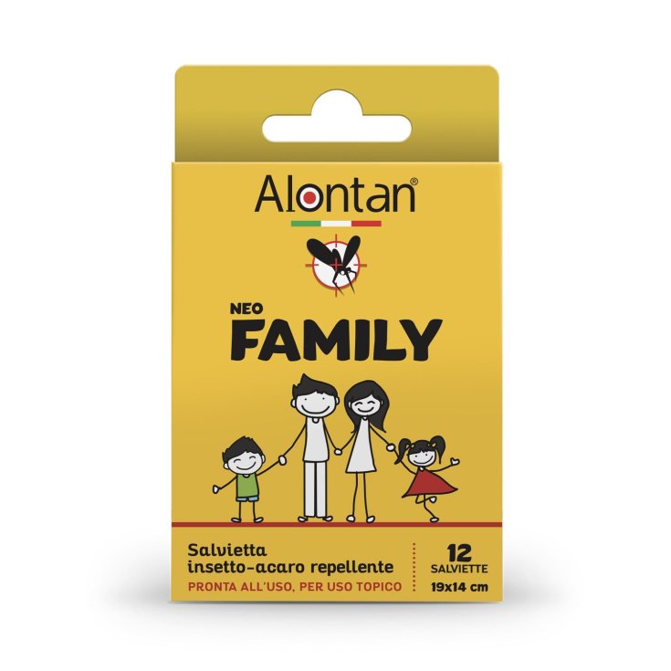 Alontan® Neo Family Lingette Répulsive Insectes-Acariens 12 Lingettes