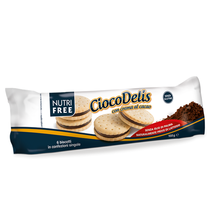 NutriFree Ciocodelis Biscuits Sans Gluten, Sans Lactose Et Sans Soja 168g (28gx6)