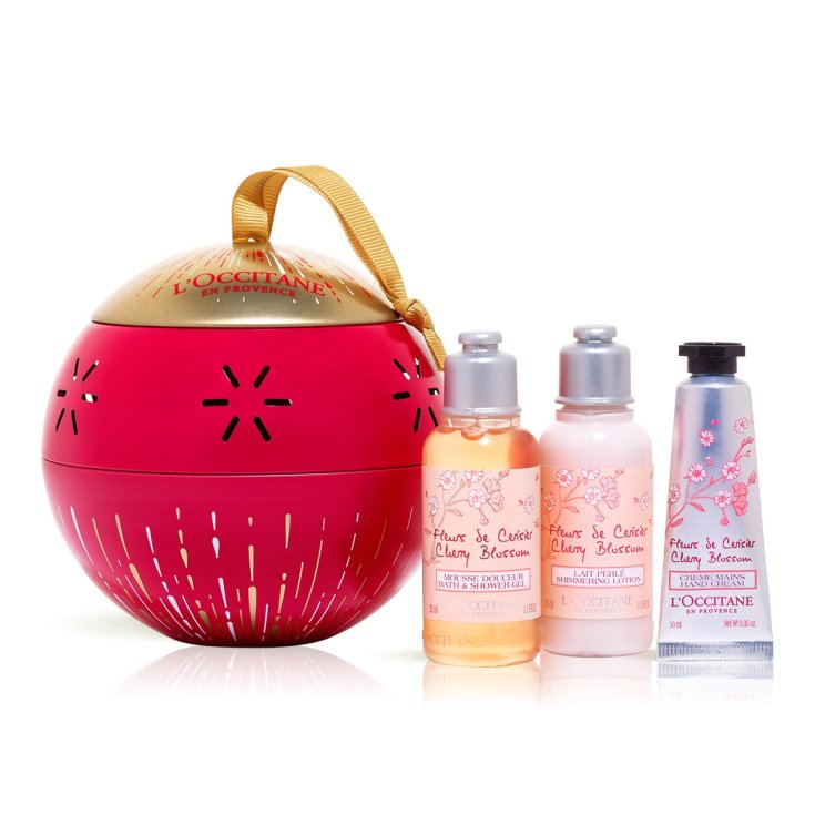 L'Occitane Lanterne de Noël Cherry Blossom Coffret 3 Pièces 2018