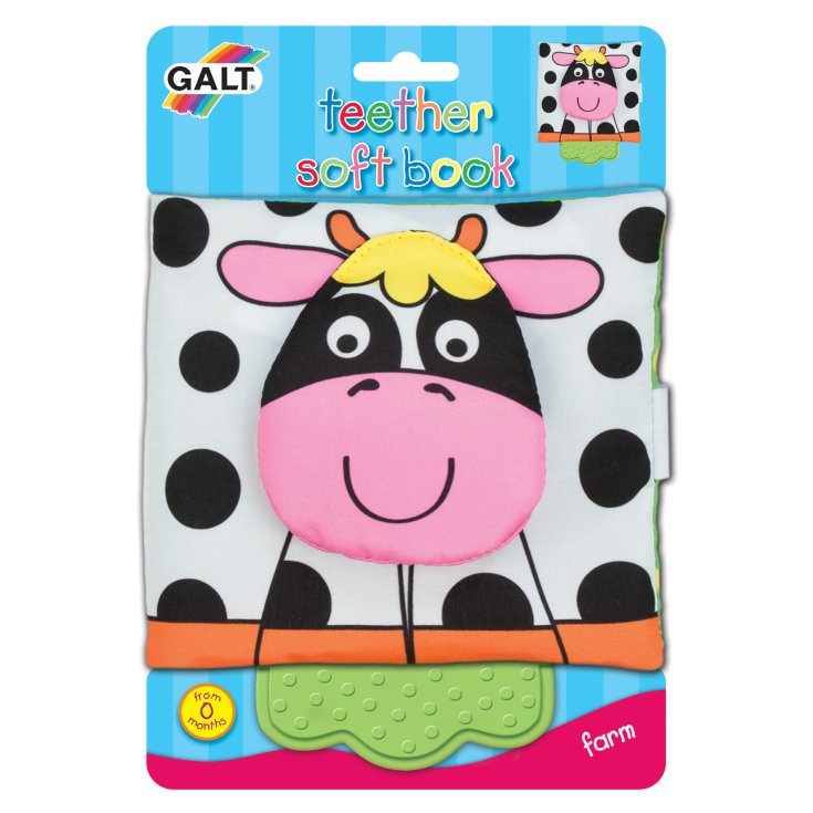 Galt Soft Book Livrets en tissu motif vache 1 pièce