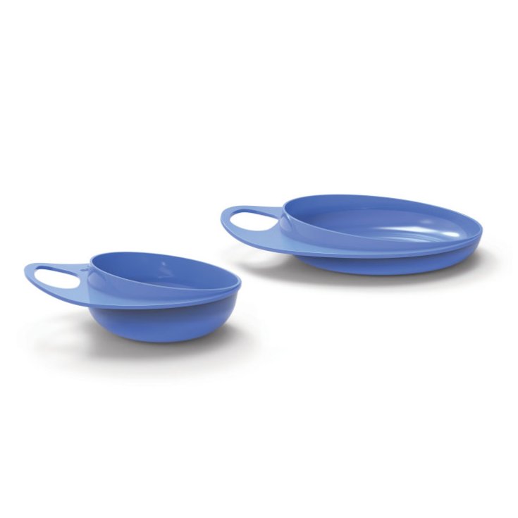 Ensemble d'assiettes et de bols Nuvita Easy Eating Couleur bleue