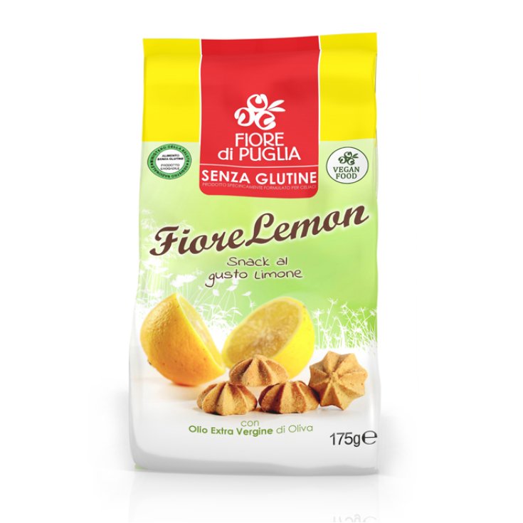 Fiore Di Puglia FioreLemon Snack aromatisé au citron avec de l'huile d'olive extra vierge sans gluten 175g