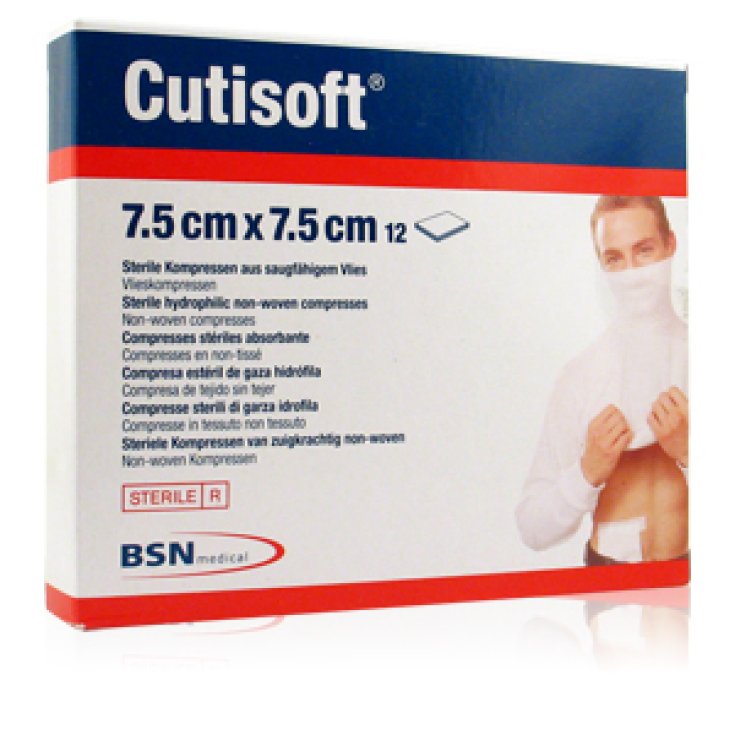 BSN Medical Cutisoft Gaze Stérile 7,5x7,5cm 12 Pièces