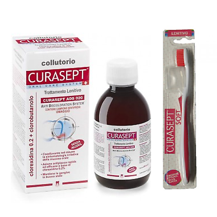 Curasept Ads 0,20 Soin Apaisant + Brosse à Dents Souple 200 ml