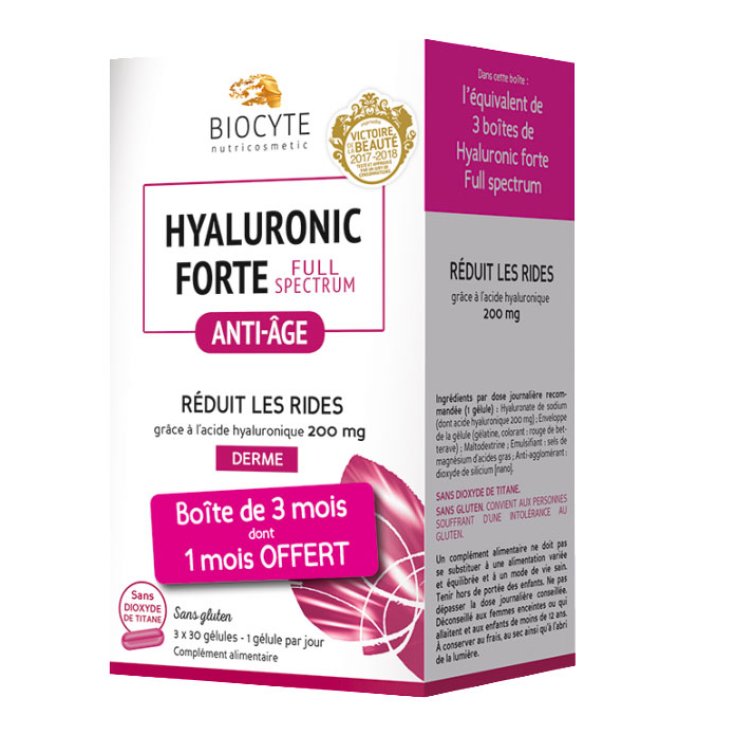 Biocyte Pack Hyaluronic Forte Spectre Complet 90 Gélules