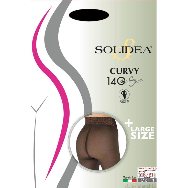 Solidea Curvy 140 Collants Transparents Couleur Noir Taille 1S-Xl 1 Paire