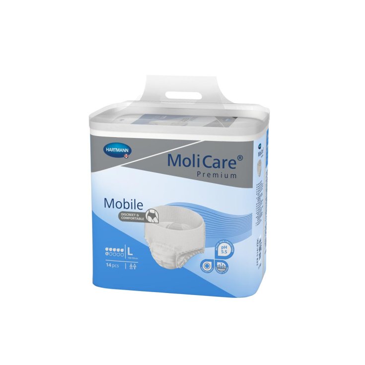 Hartmann Molicare Premium Mobile 6 Gouttes Pads Taille L 14 Pièces