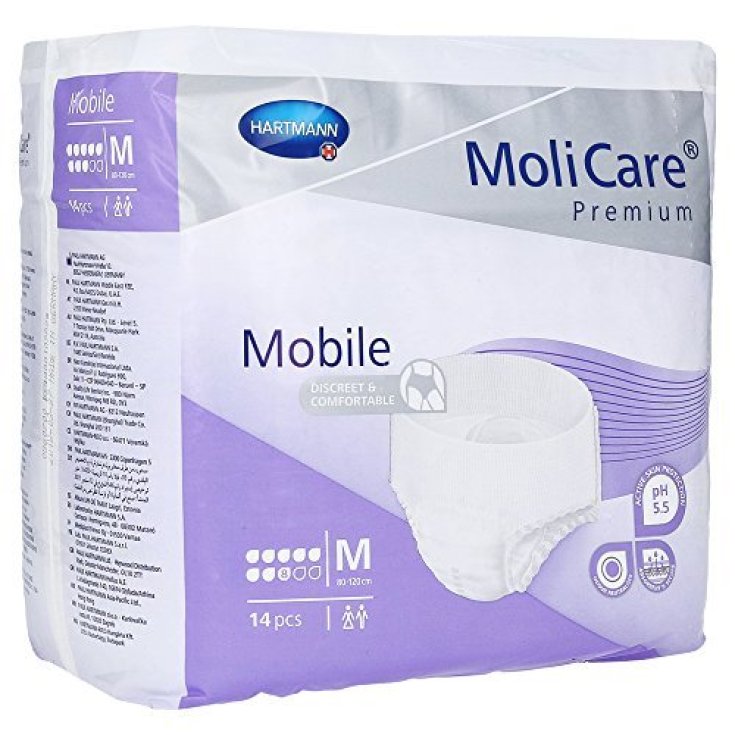 Hartmann MoliCare Premium Mobile Pull 8 Gouttes Taille M 22% 14 Pièces