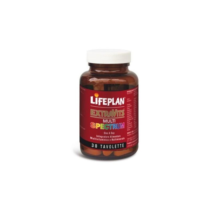 Lifeplan Extravits MultiSpectrum Multivitamine Supplément Multiminéral - 30 Comprimés