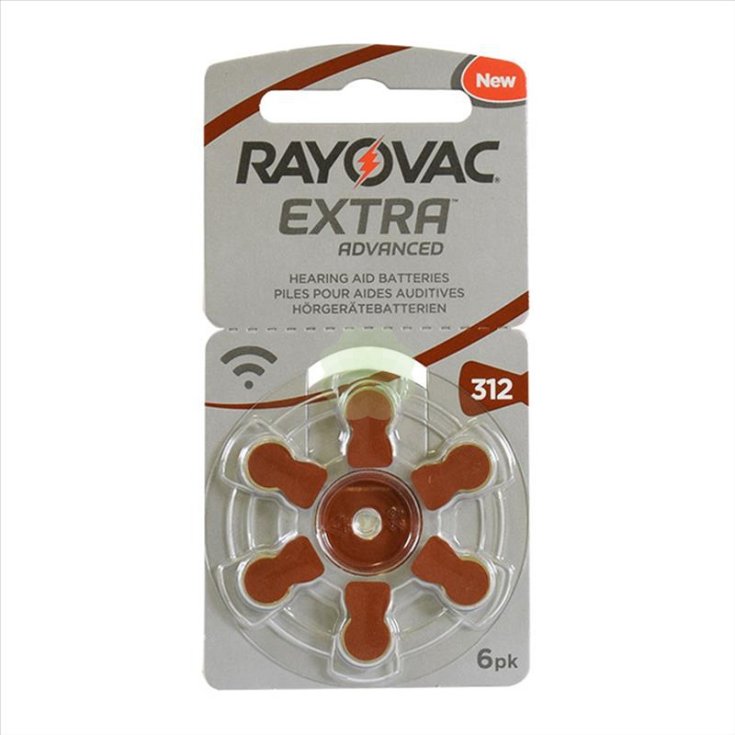 Rayovac Extra Advanced Zinc Piles Mod 312 Ario 6 Pièces
