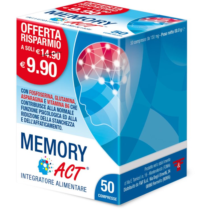 F&F Memory Act Complément Alimentaire 50 Comprimés