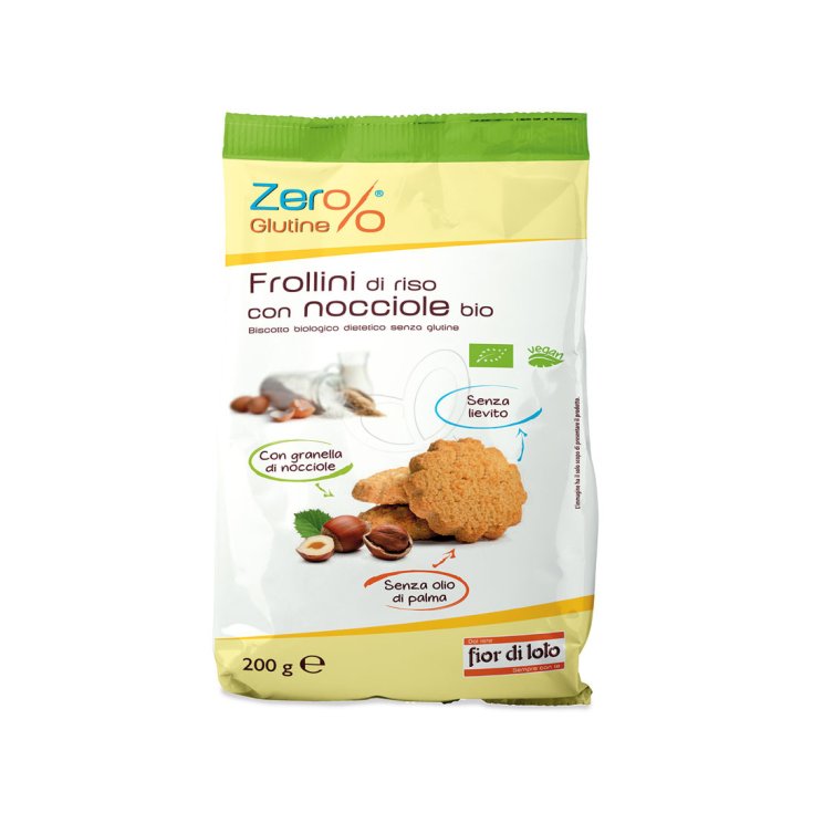 Fior di Loto Riz Sablé Zéro% Gluten aux Noisettes Bio 200g