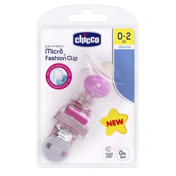 Chicco Micro Sucette Avec Clip Fille 0-2m Couleur Rose