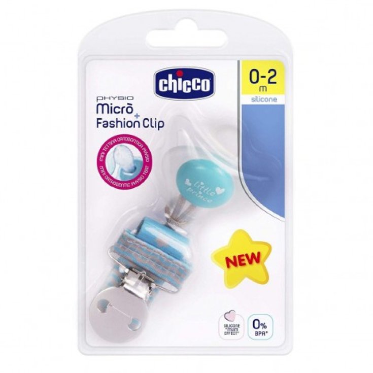 Chicco Micro Sucette Avec Clip Garçon 0-2m Couleur Bleu