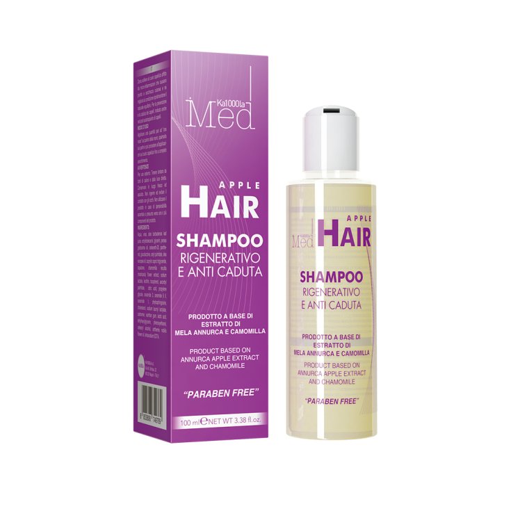 Ka1000La Med AppleHair Shampooing Régénérant Et Anti-Chute De Cheveux À Base De Pomme Annurca - Cheveux Parfaits 100ml