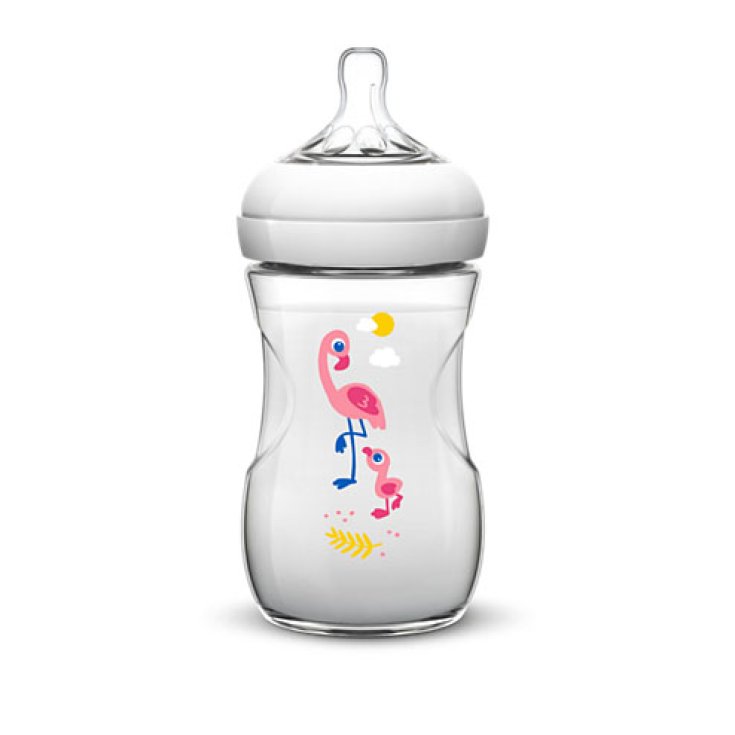 Philips Avent Biberon Naturel Anti-Colique Flamingo Design 260 ml