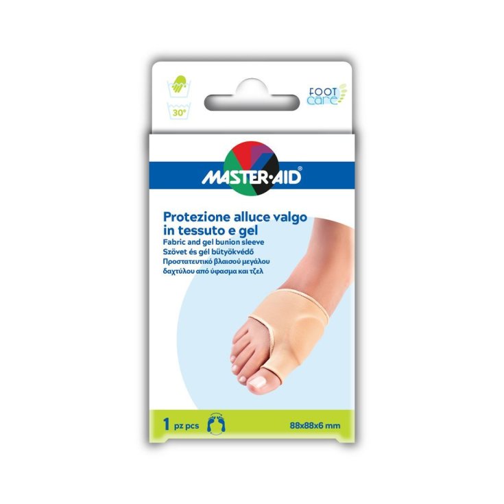 Master-Aid® Foot Care Protection Hallux Valgus En Tissu Et Gel 1 Pièce 88x88x6mm