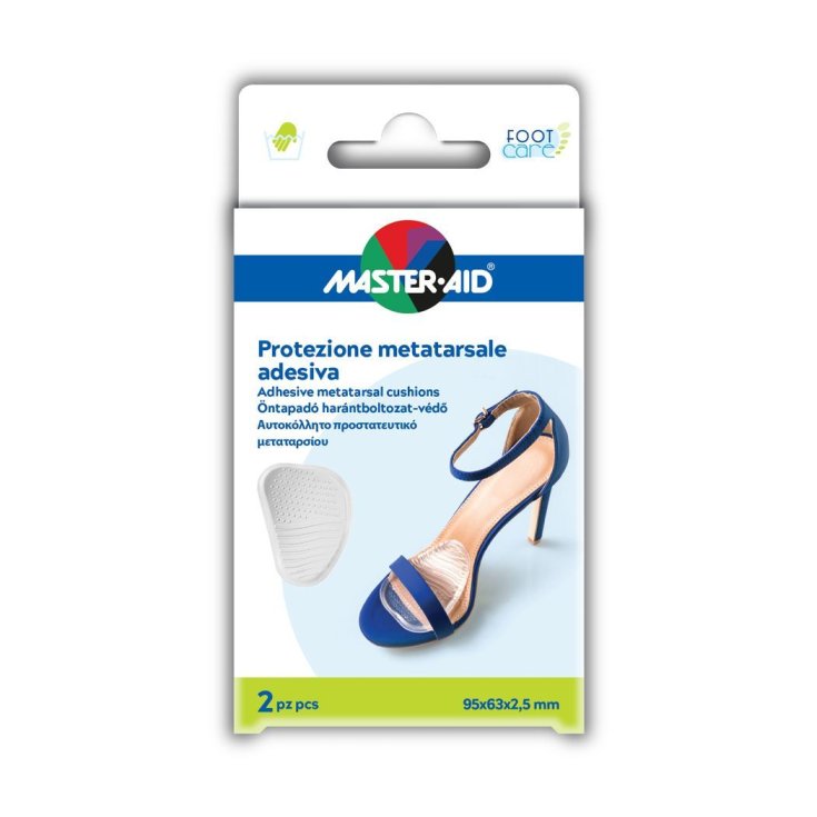 Master-Aid® Foot Care Adhésif Métatarse Protection En Gel Transparent 2 Pièces 95x63x2,5mm