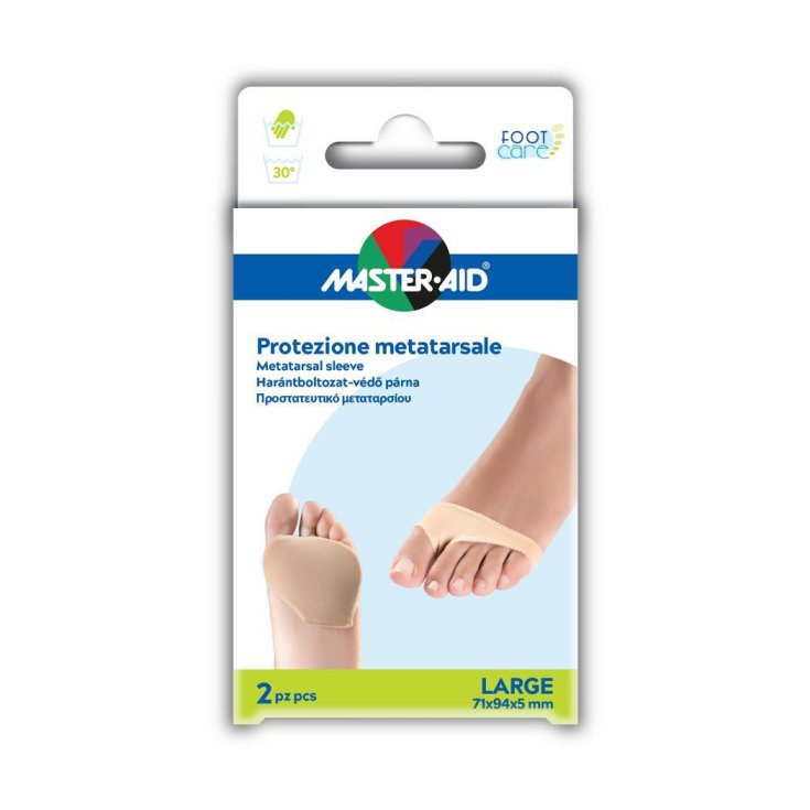 Master-Aid® Foot Care Protection Métatarsienne En Gel Et Tissu Taille Large 2 Pièces