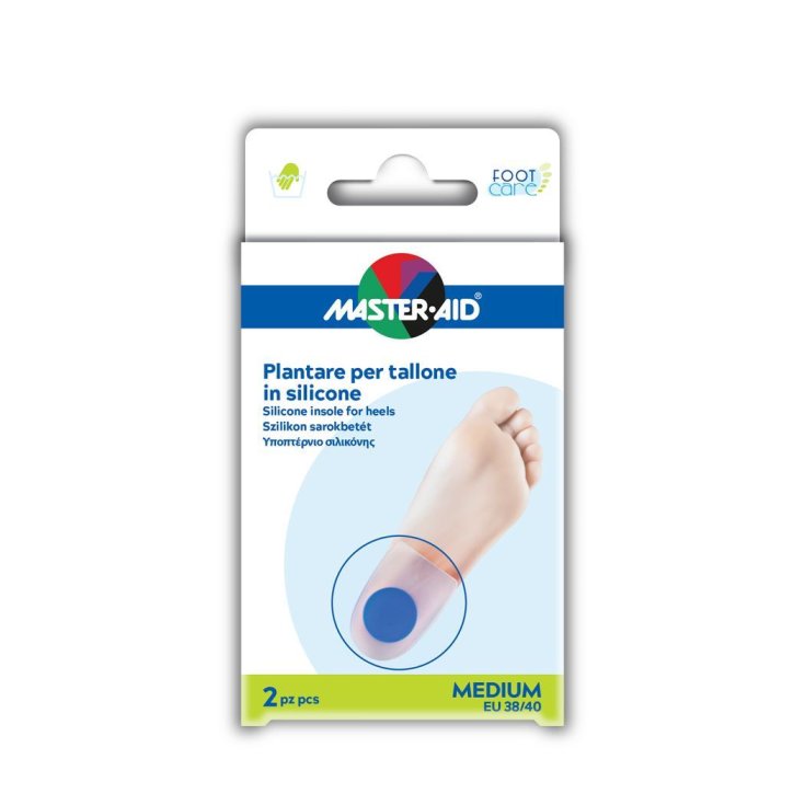 Master-Aid® Foot Care Semelle Pour Talon En Silicone Taille Moyenne 2 Pièces