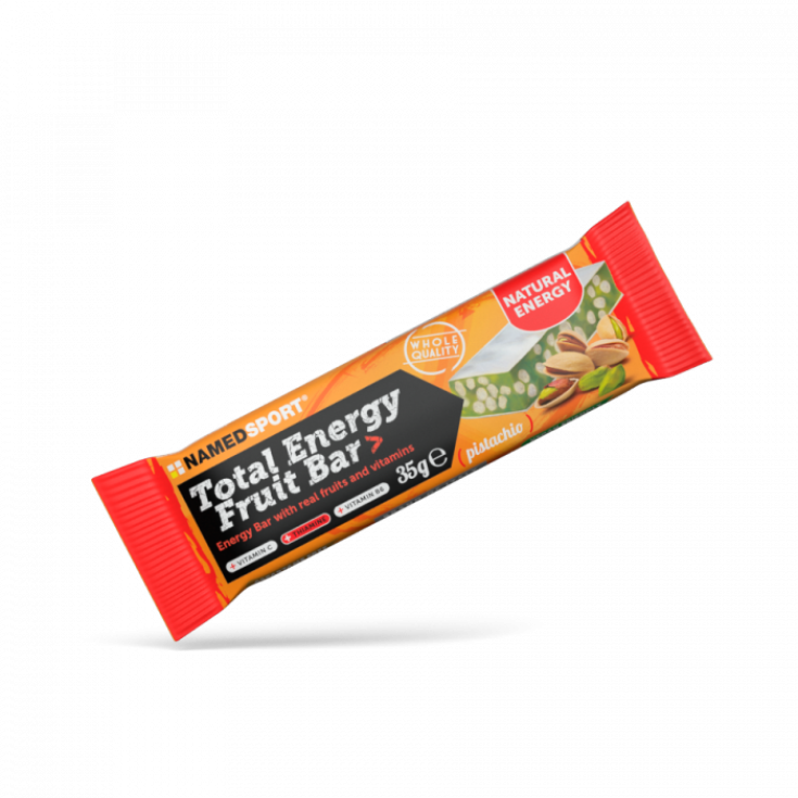 Nommé Sport Total Energy Fruit Bar Barre énergétique à la pistache avec de vrais fruits et vitamines 35g