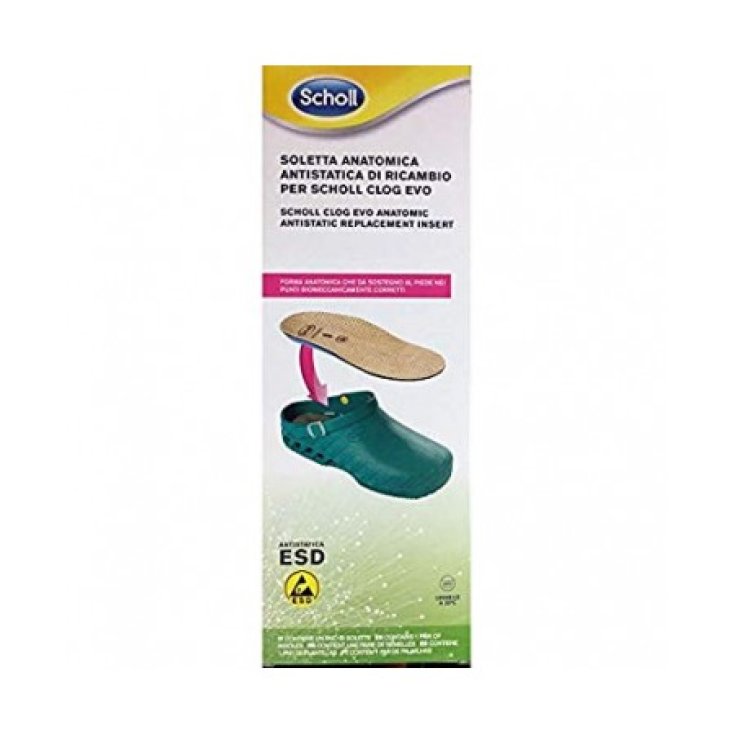 Dr. Scholl © Semelle de remplacement en microfibre antistatique anatomique pour Dr. Scholl © Clog Evo Taille 42-43