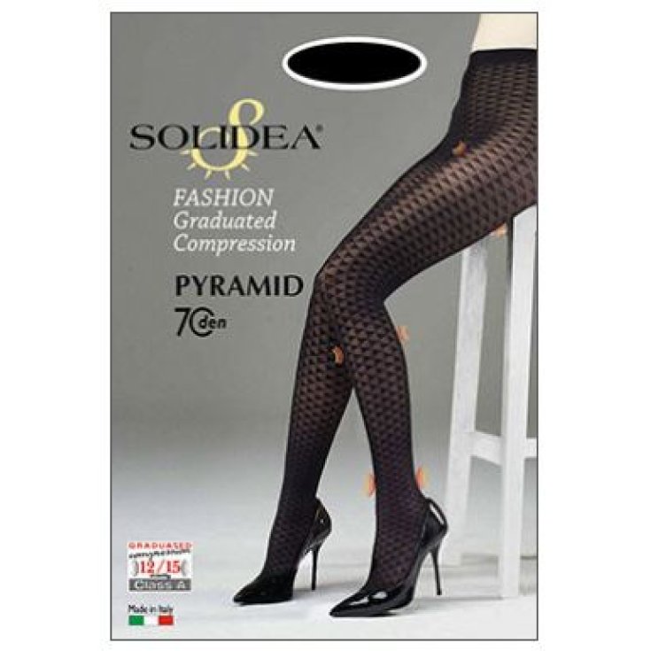 Solidea Pyramid 70 Collant Compression Microfibre 12/15 mmHg Couleur Noir Taille 3 ML