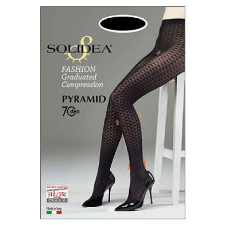 Solidea Pyramid 70 Collant Microfibre Compression 12/15 mmHg Couleur Noir Taille 4 L