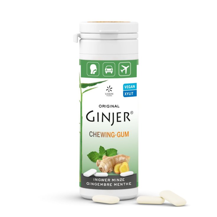 Lemon Pharma Original Ginjer® Chewing Gum Gingembre & Menthe Chewing Gum 30g