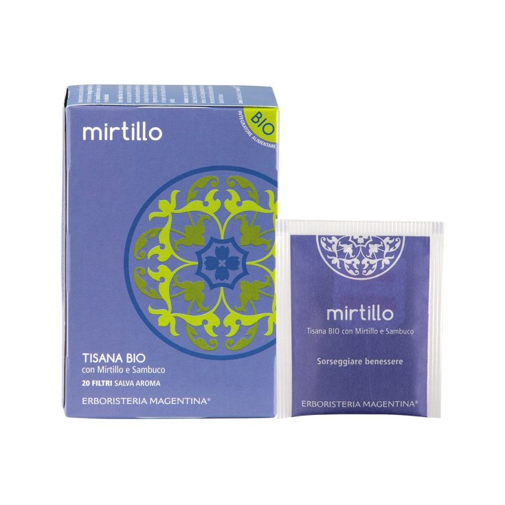 Erboristeria Magentina® Blueberry Tisane BIO Aux Myrtilles Et Baies De Sureau 20 Filtres