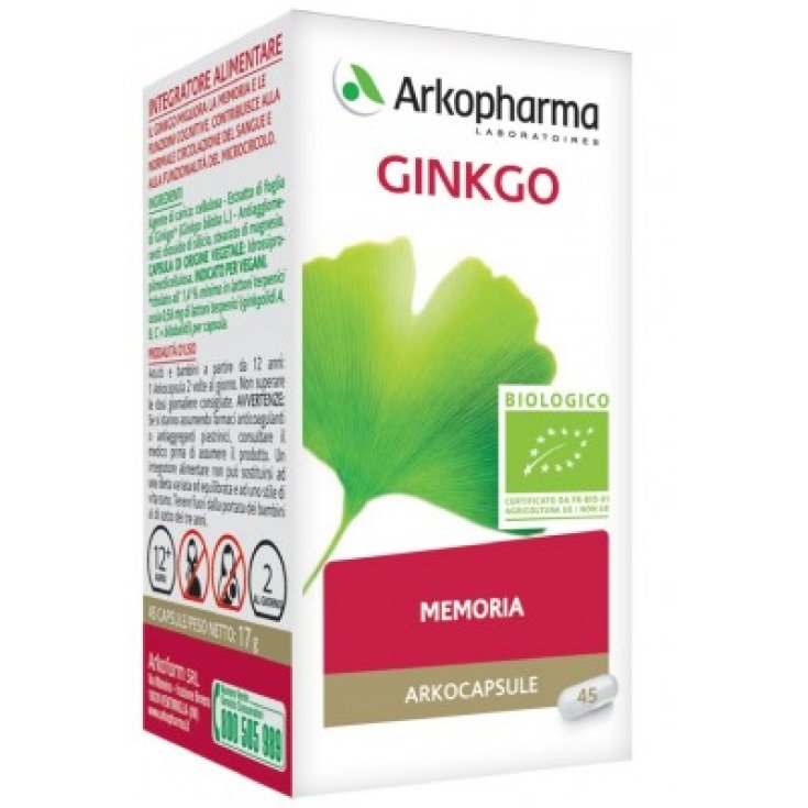 Arkocps Ginkgo Bio Complément Alimentaire 45 Gélules