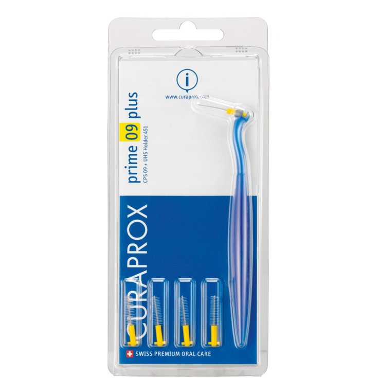 Curaprox Prime 09 Plus Brosses à Dents Fines Manche Jaune 5 Pièces