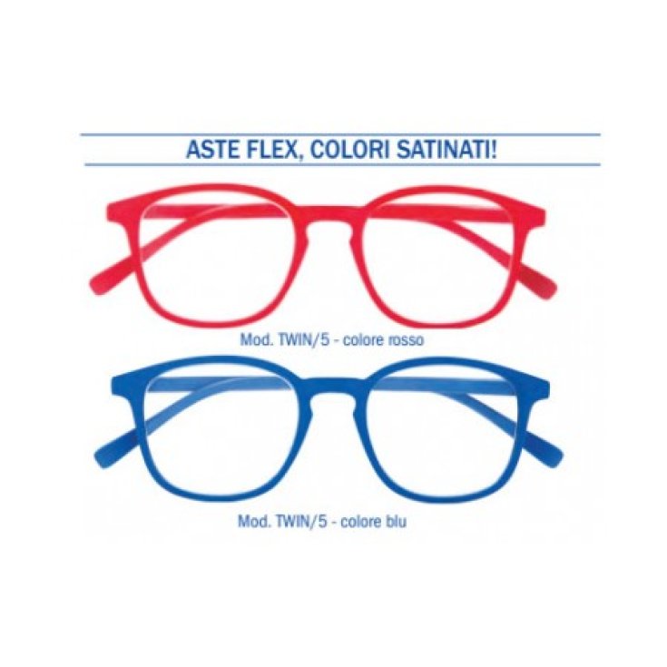 Industrie Otttiche Italiane Prontixte Twin5 Lunettes de Lecture Diotria +, 1.50 Rouge / Bleu 1 Paire