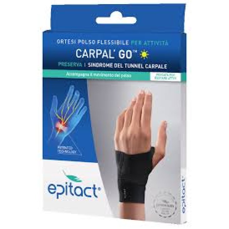 Epitact® Carpal'Go™ Orthèse de Poignet Souple pour Syndrome du Canal Carpien Droit Taille M 1 Pièce