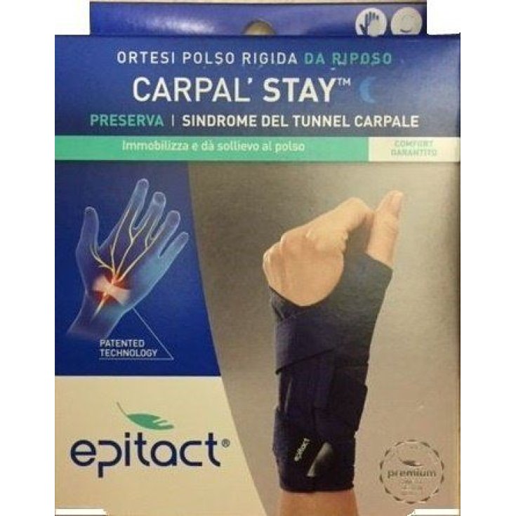 Epitact® Carpal'Stay™ Orthèse de Poignet Souple pour Syndrome du Canal Carpien Droit Taille S 1 Pièce